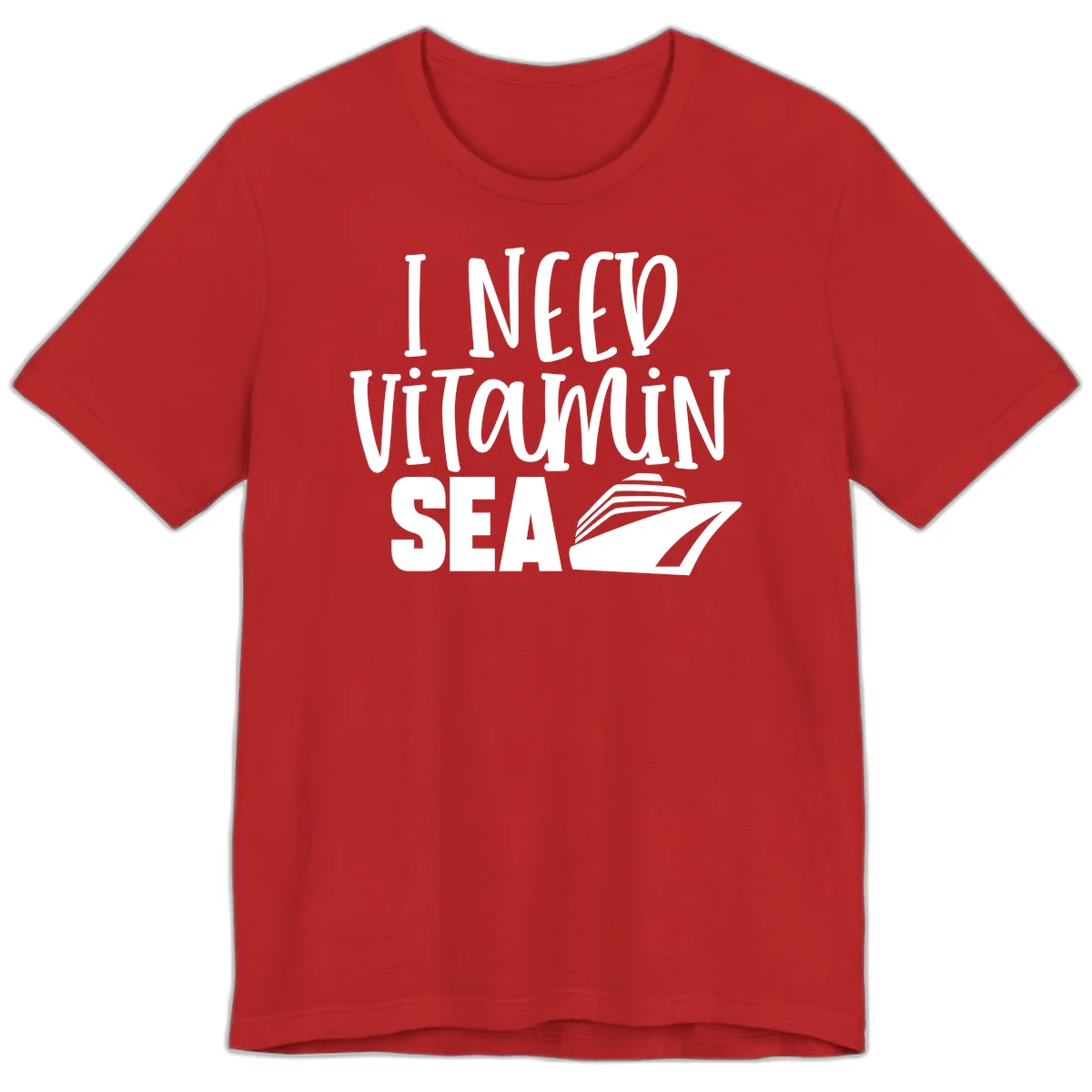 I Need Vitamin Sea Premium T-Shirt in Red