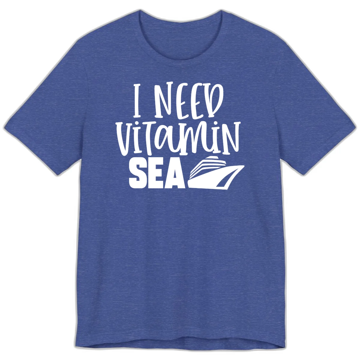 I Need Vitamin Sea Premium T-Shirt in Heather True Royal