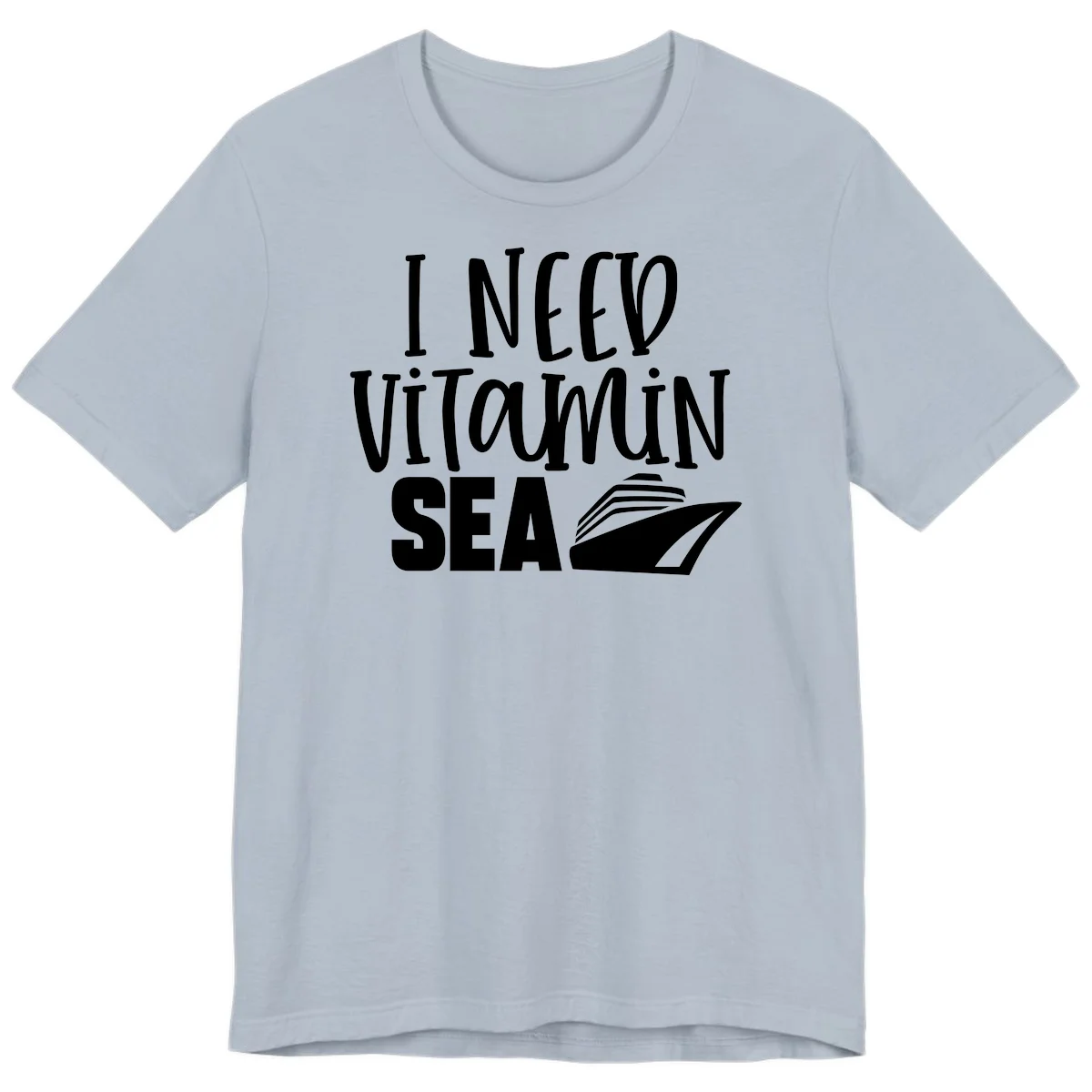 I Need Vitamin Sea Premium T-Shirt in Light Blue