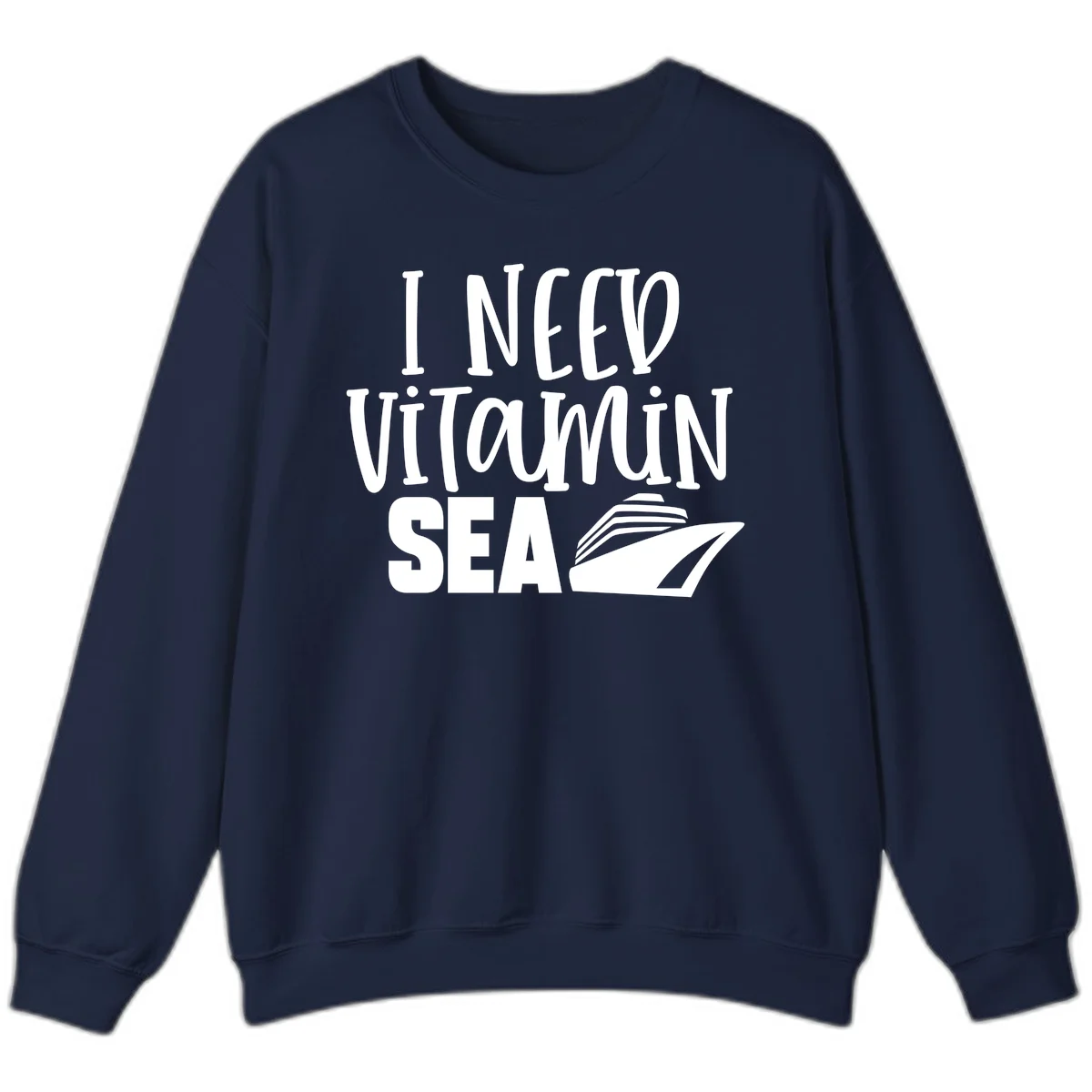 I Need Vitamin Sea Sweatshirt in Navy