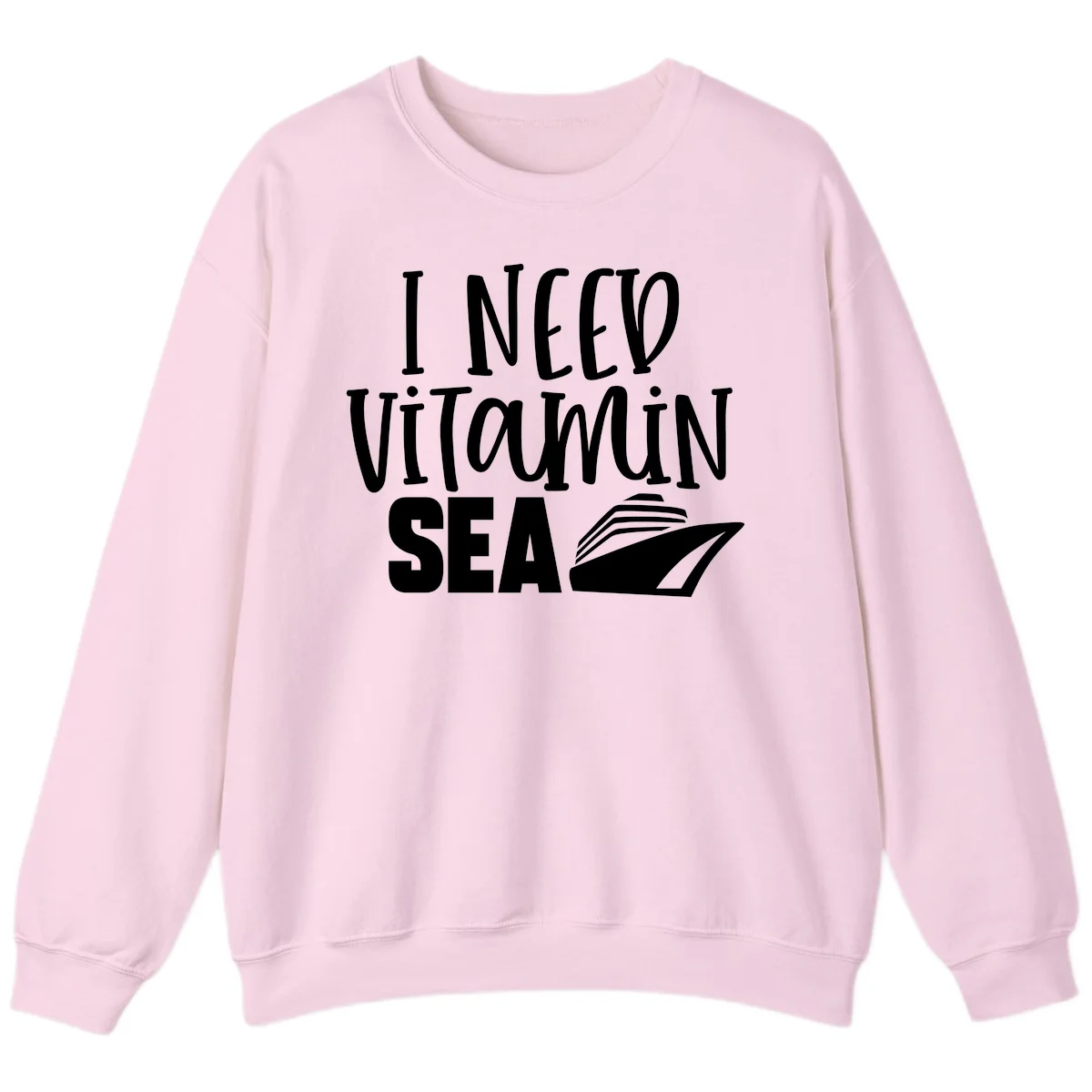 I Need Vitamin Sea Sweatshirt in Light Pink