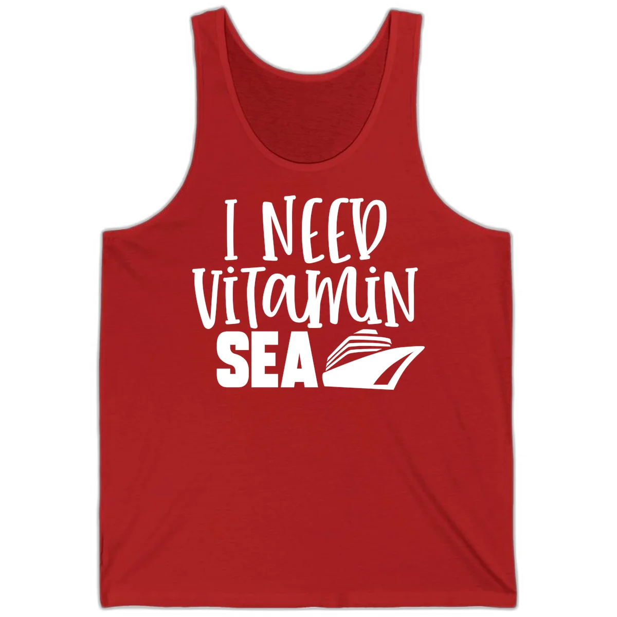 I Need Vitamin Sea Tank in Red