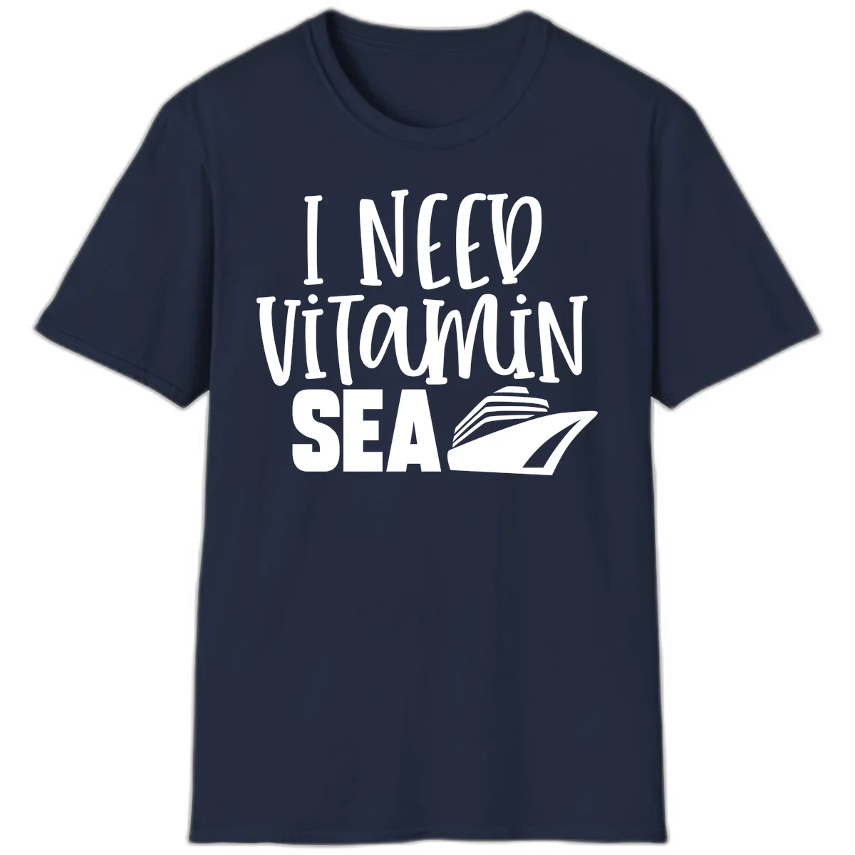 I Need Vitamin Sea T-Shirt in Navy