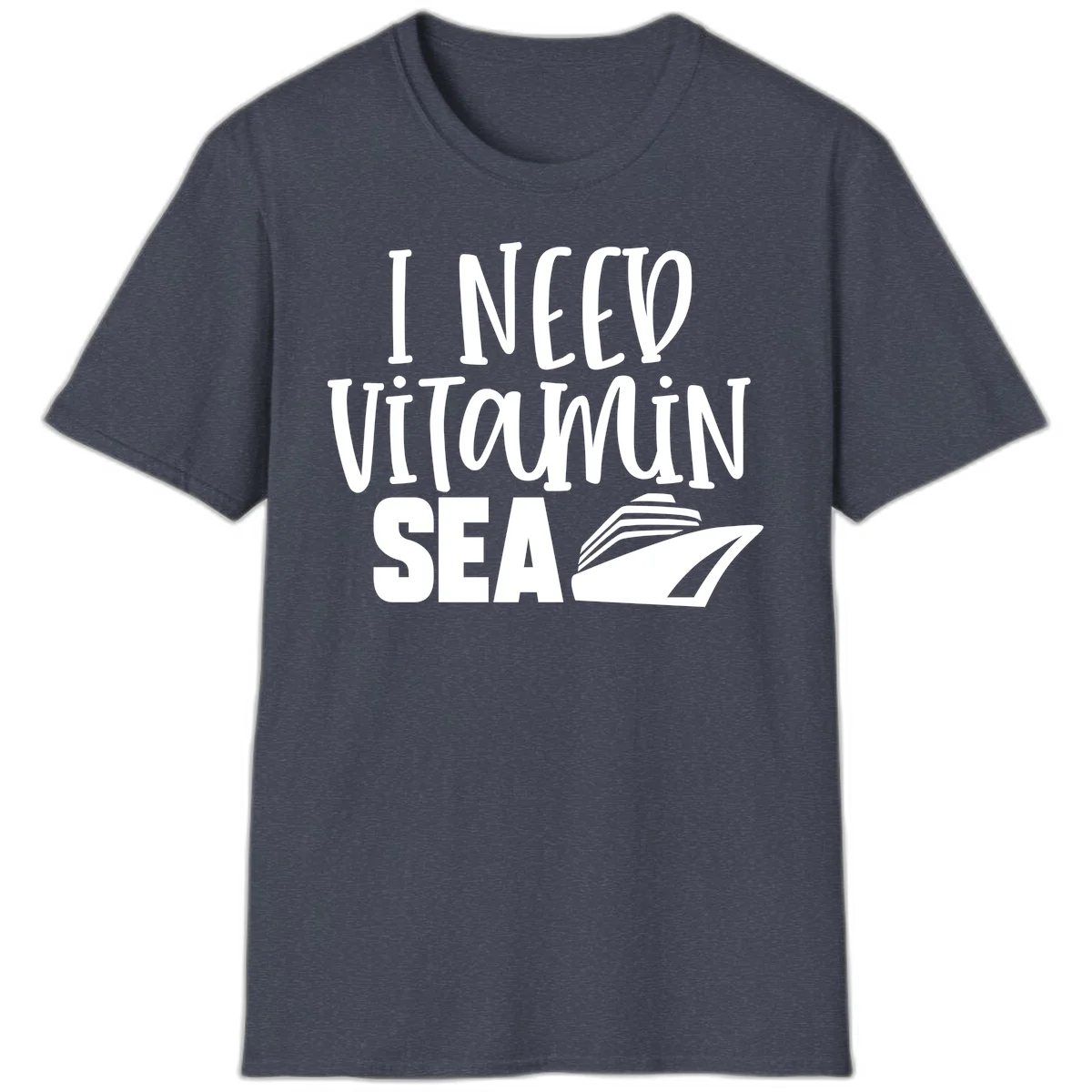 I Need Vitamin Sea T-Shirt in Heather Navy