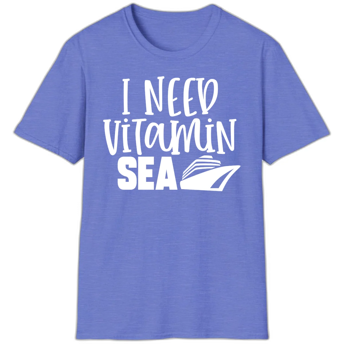 I Need Vitamin Sea T-Shirt in Heather Royal