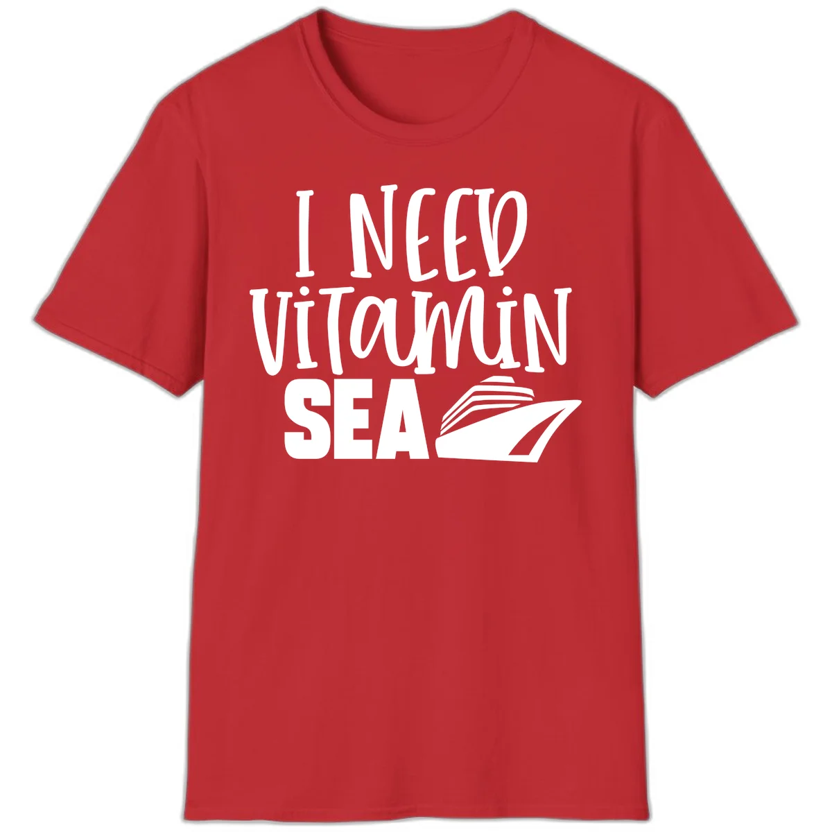 I Need Vitamin Sea T-Shirt in Red