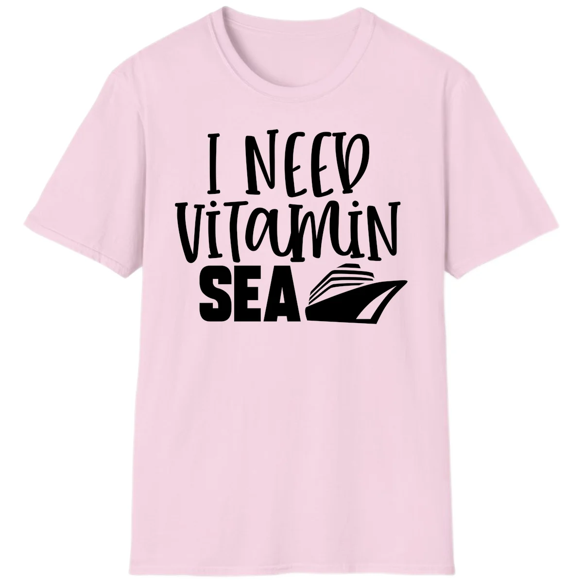 I Need Vitamin Sea T-Shirt in Light Pink