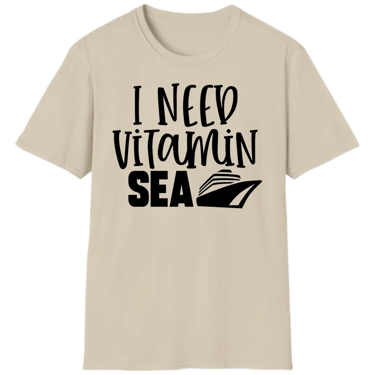 I Need Vitamin Sea T-Shirt in Sand
