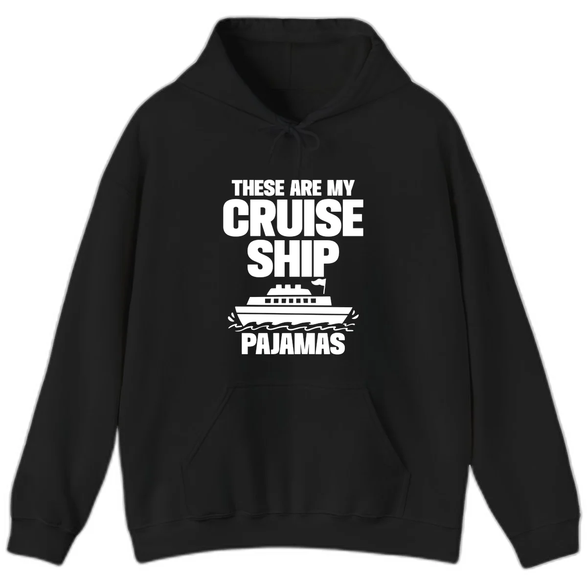 Cruise Ship Pajamas Hoodie in Black