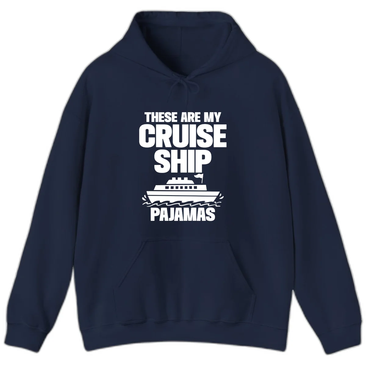 Cruise Ship Pajamas Hoodie in Navy