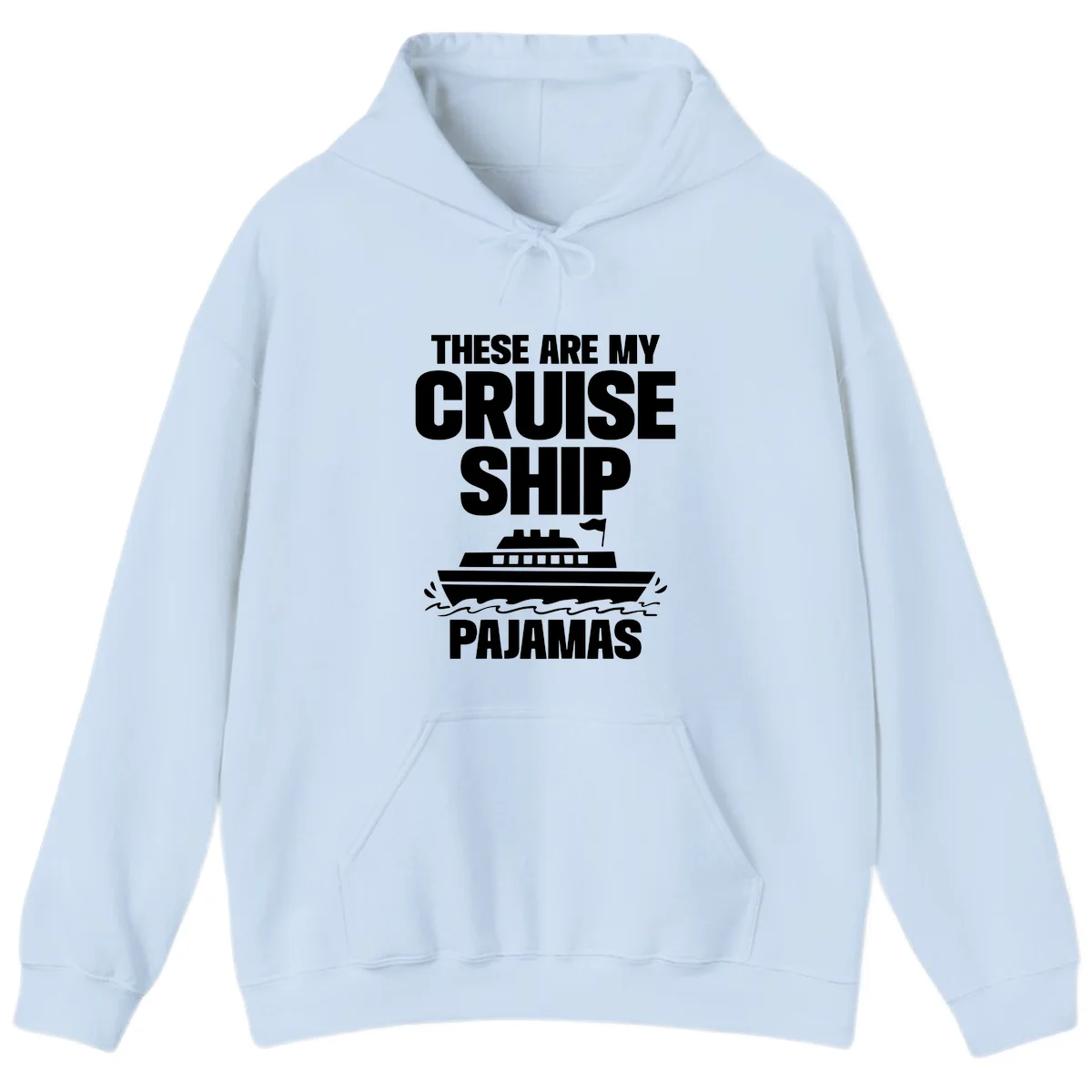 Cruise Ship Pajamas Hoodie in Light Blue