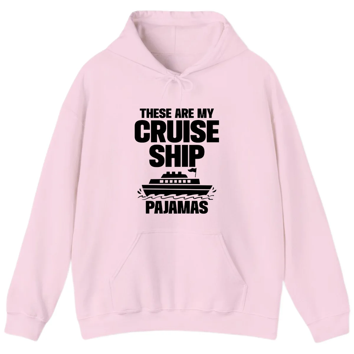 Cruise Ship Pajamas Hoodie in Light Pink
