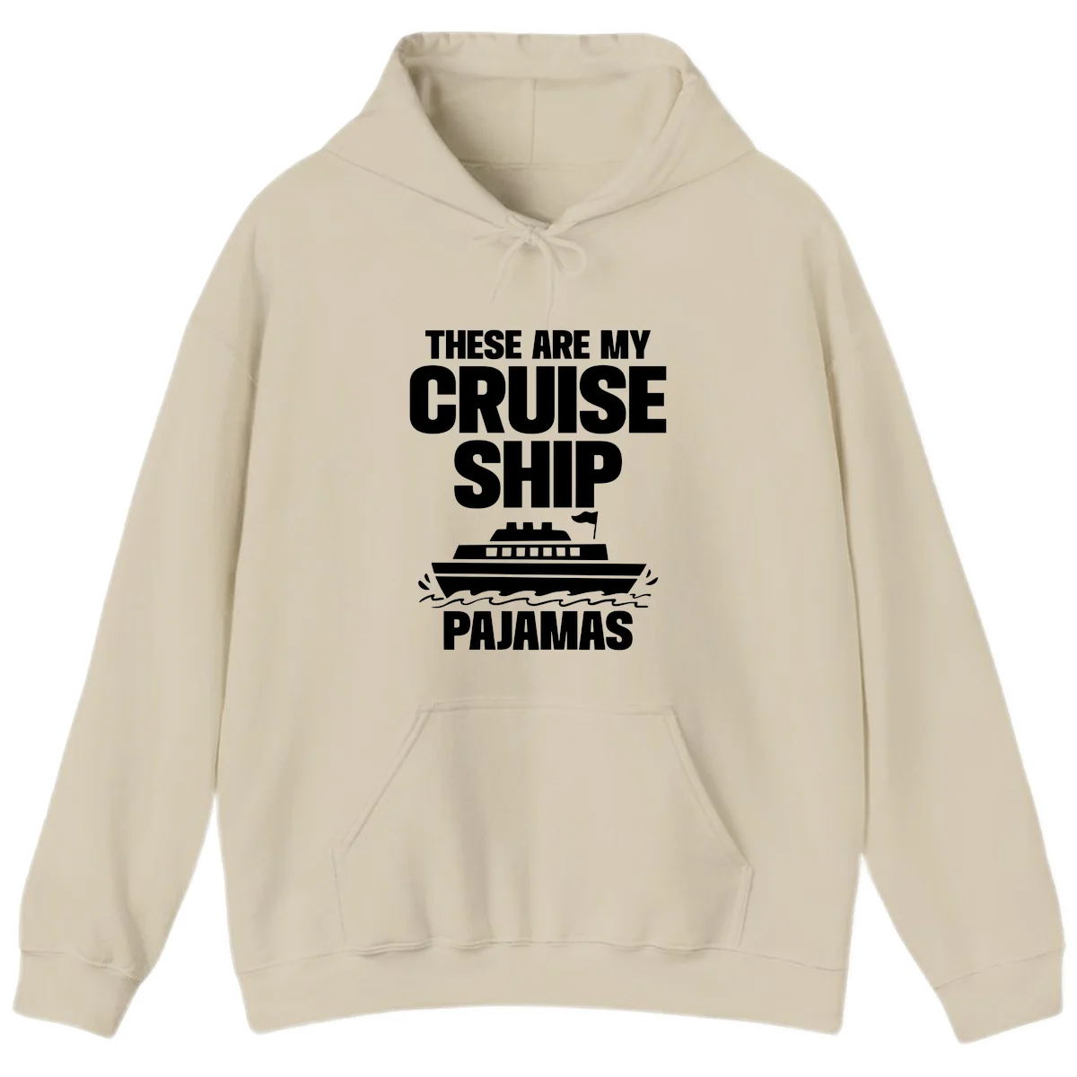 Cruise Ship Pajamas Hoodie in Sand