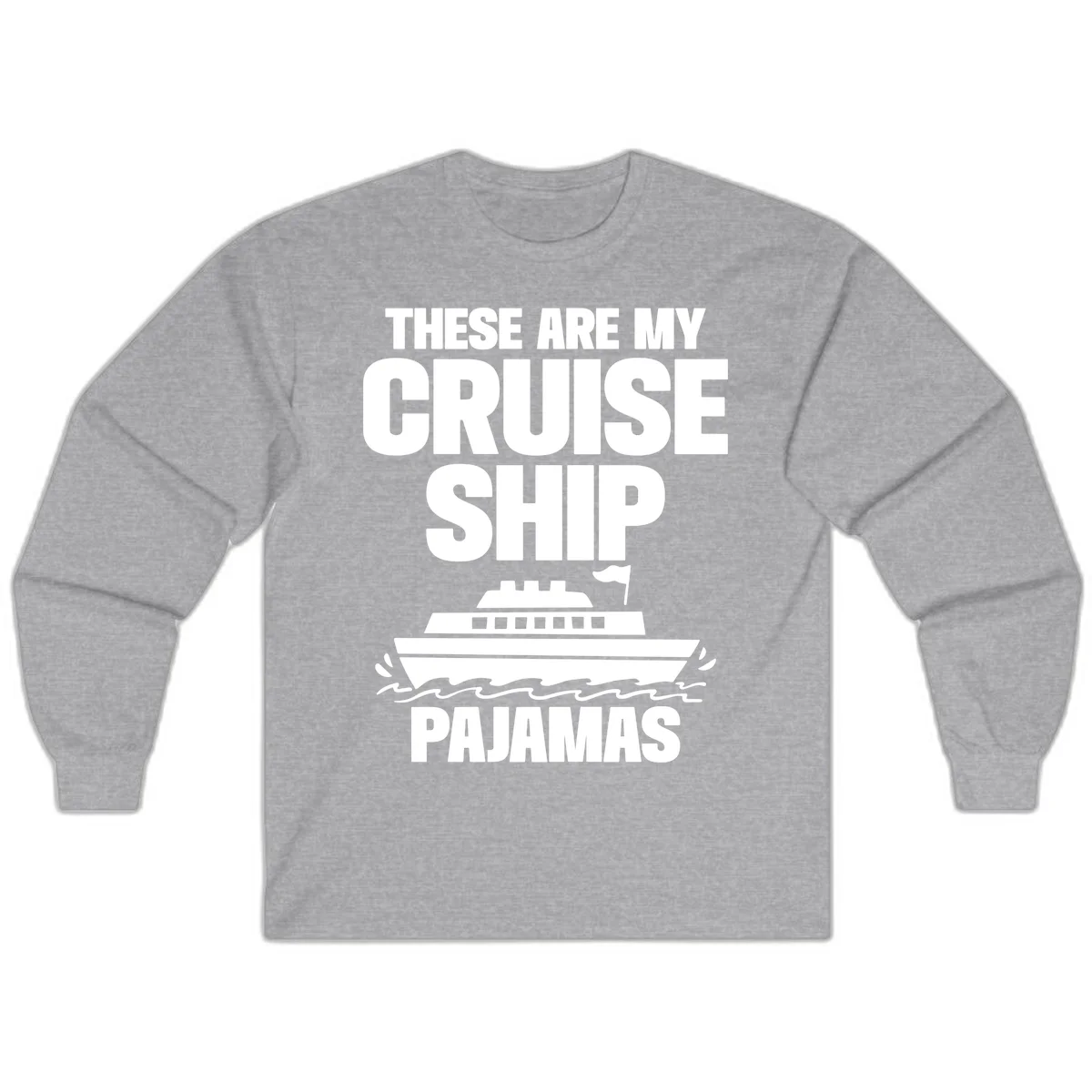 Cruise Ship Pajamas Long Sleeve in Sport Grey