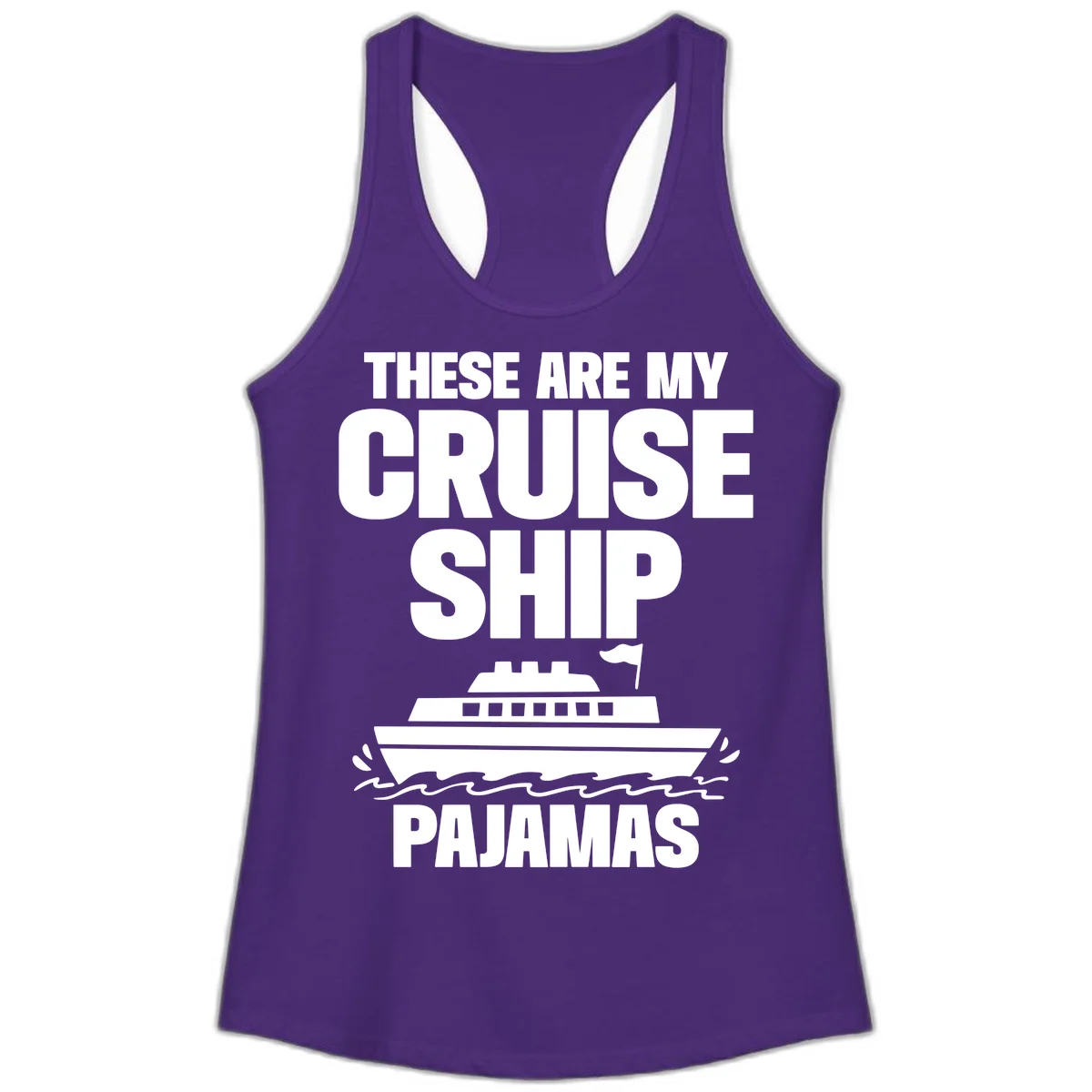 Cruise Ship Pajamas Ladies Tank in Solid Purple Rush