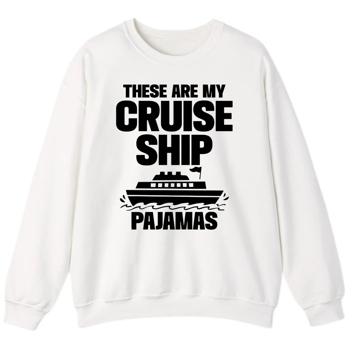 Cruise Ship Pajamas Sweatshirt in White