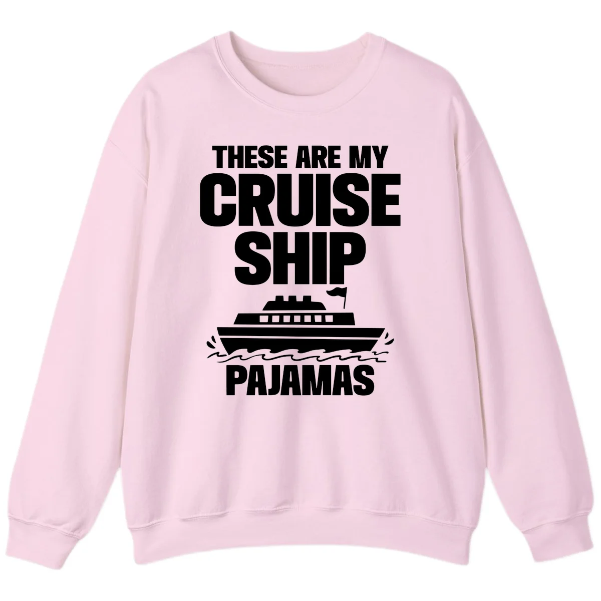 Cruise Ship Pajamas Sweatshirt in Light Pink
