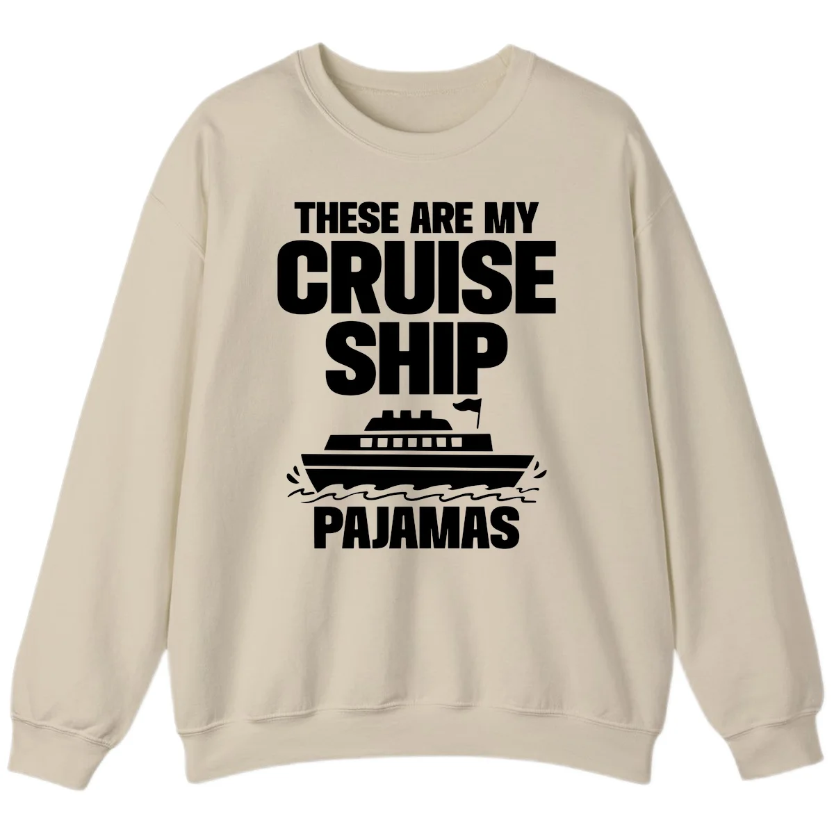 Cruise Ship Pajamas Sweatshirt in Sand