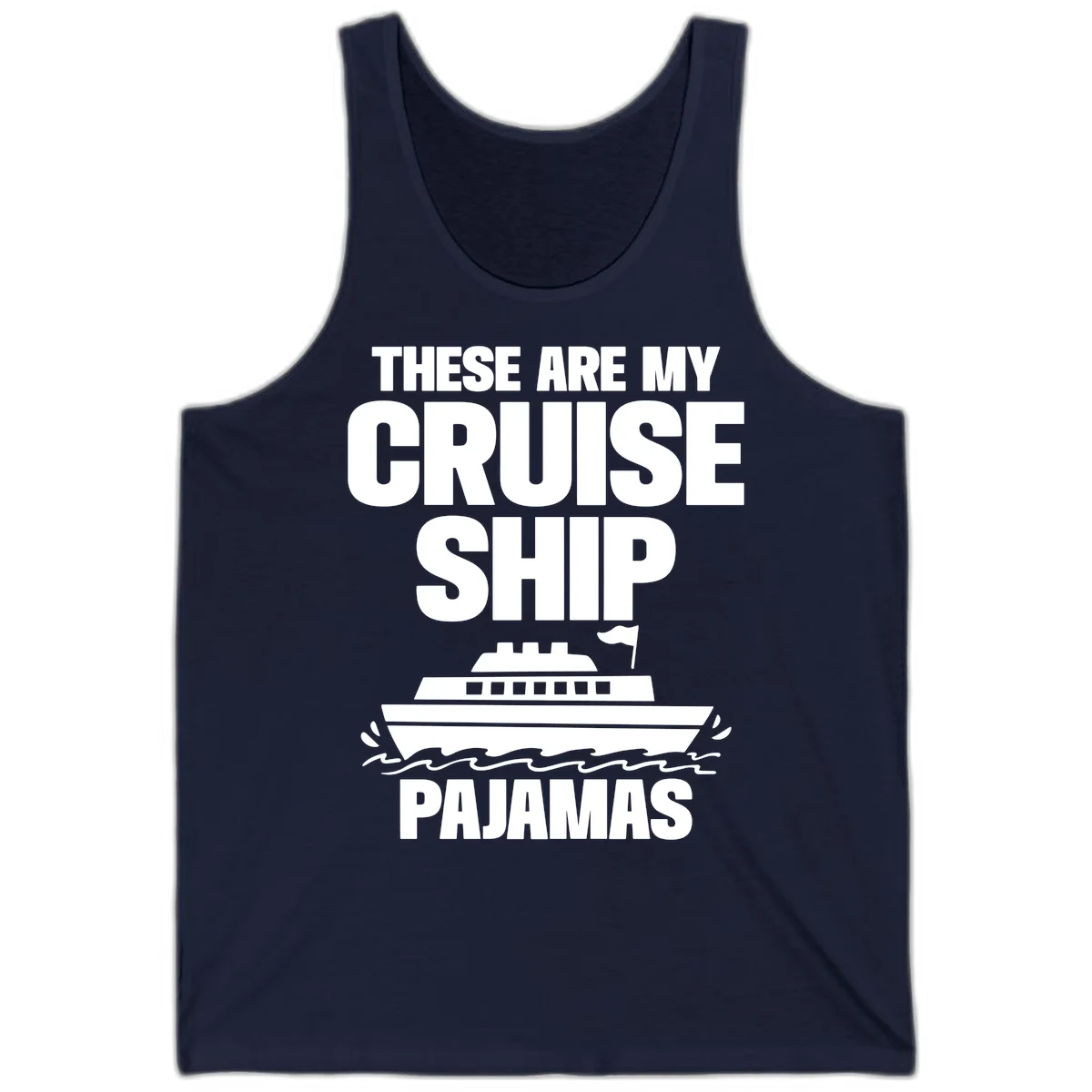 Cruise Ship Pajamas Tank in Navy