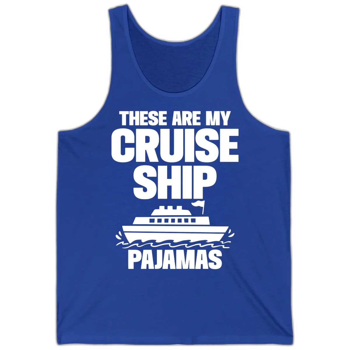 Cruise Ship Pajamas Tank in True Royal