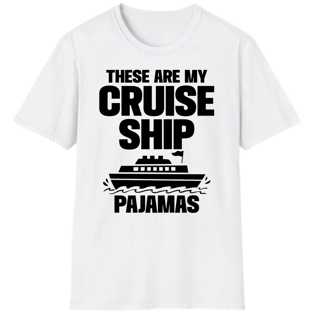 Cruise Ship Pajamas T-Shirt in White