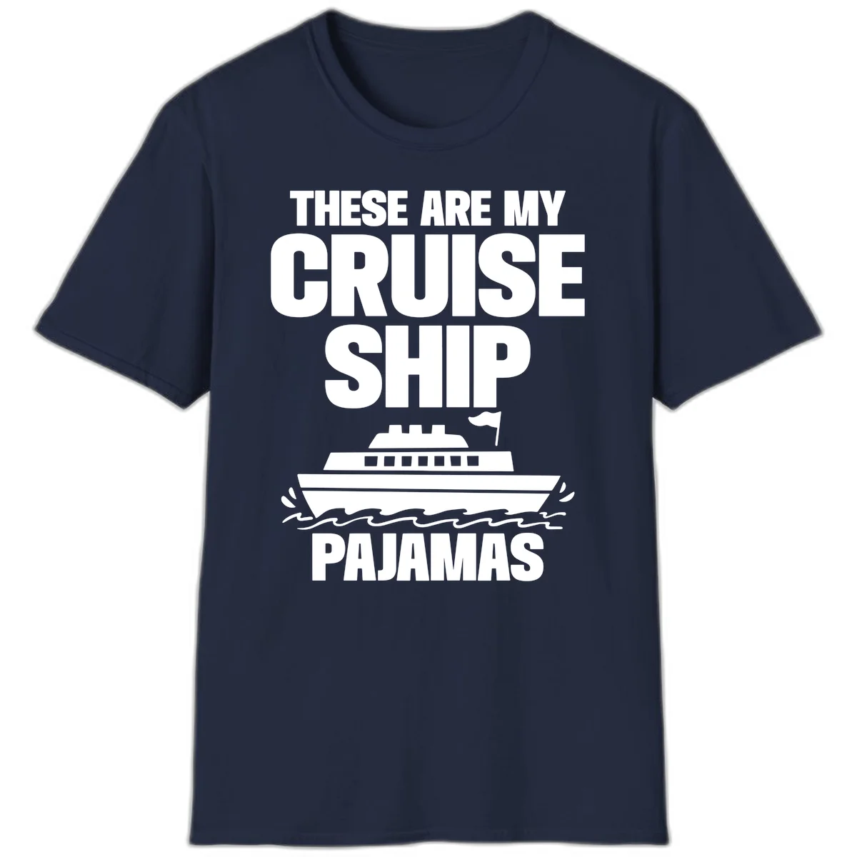 Cruise Ship Pajamas T-Shirt in Navy