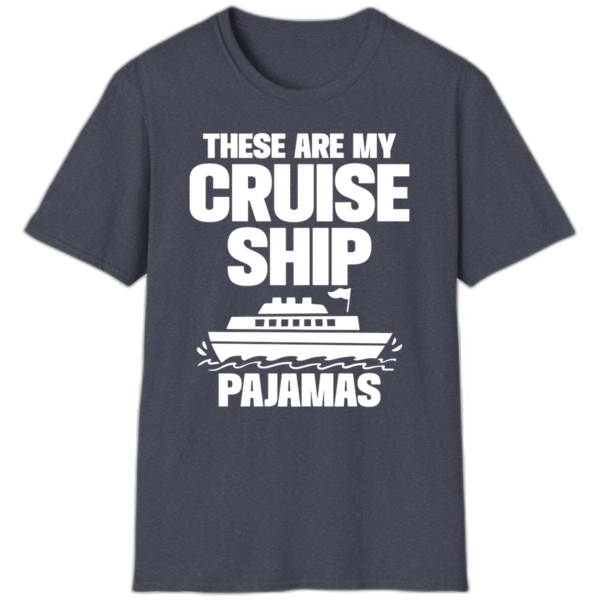 Cruise Ship Pajamas T-Shirt in Heather Navy