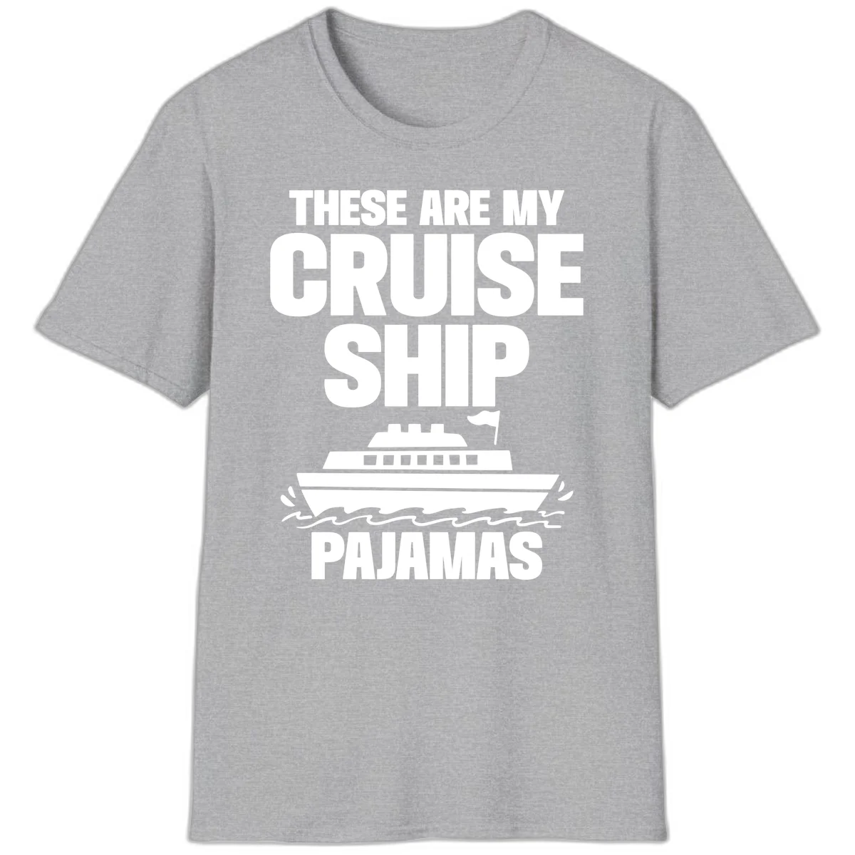 Cruise Ship Pajamas T-Shirt in Sport Grey