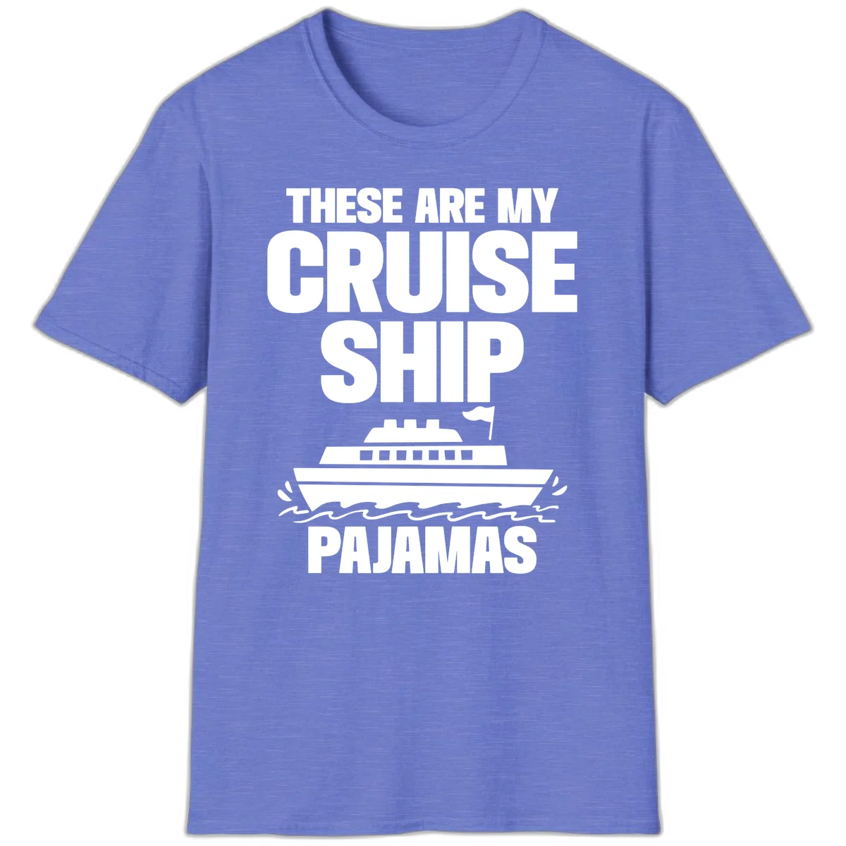 Cruise Ship Pajamas T-Shirt in Heather Royal