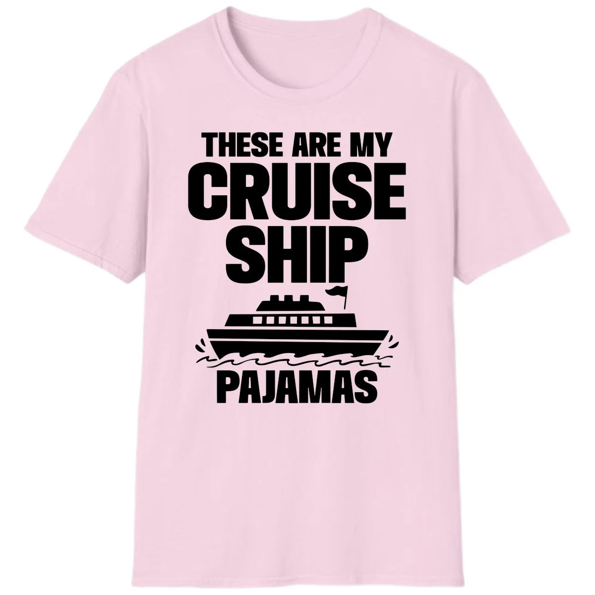 Cruise Ship Pajamas T-Shirt in Light Pink