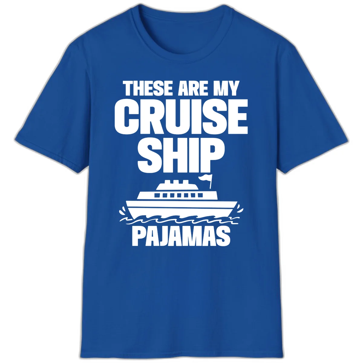 Cruise Ship Pajamas T-Shirt in Royal