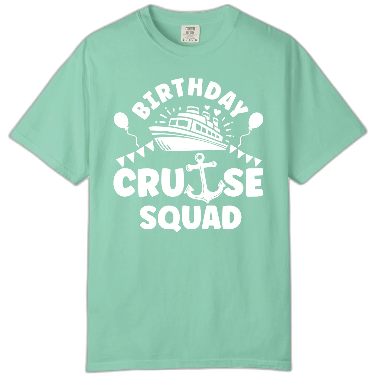 Birthday Cruise Squad Comfort Color Tee in Island Reef