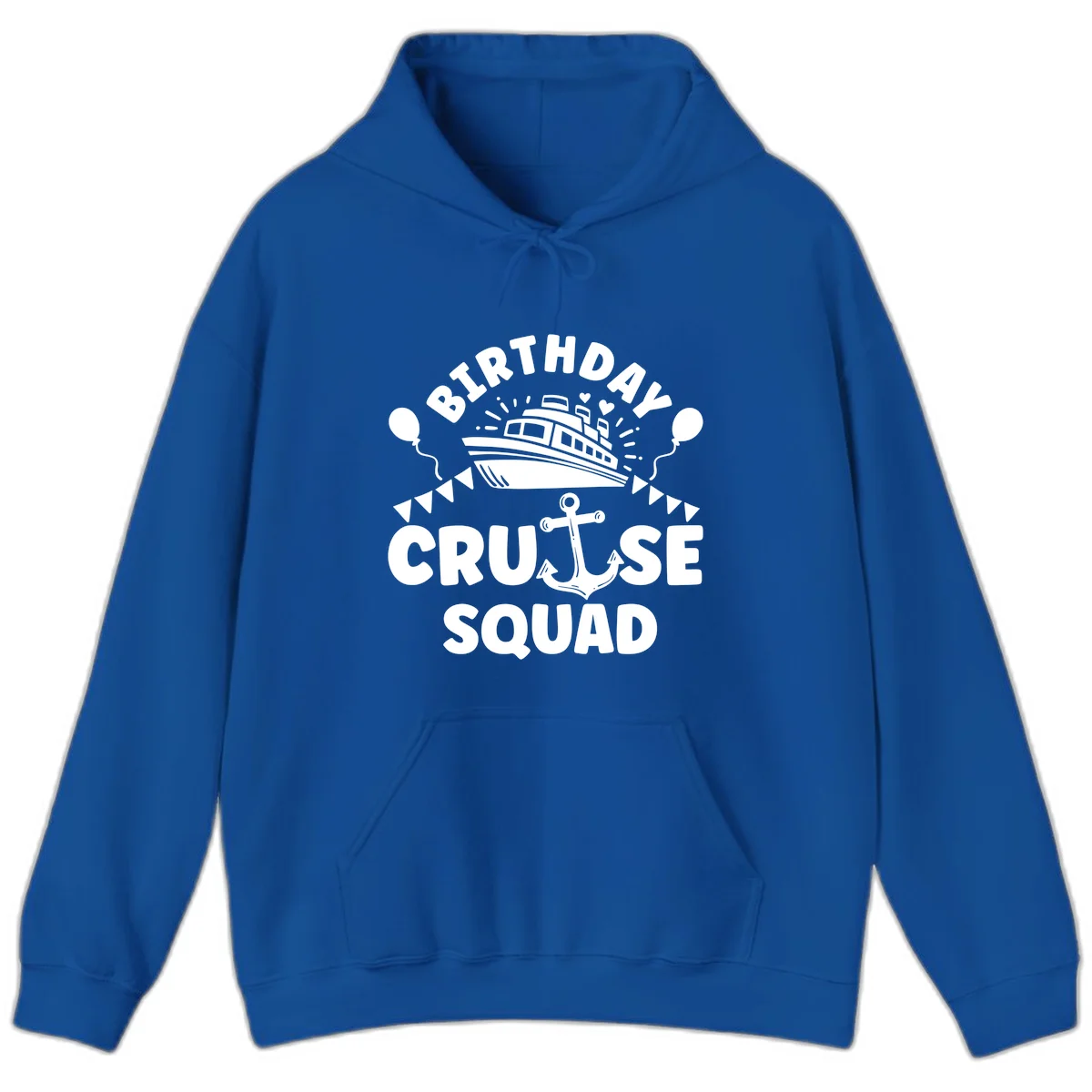 Birthday Cruise Squad Hoodie in Royal