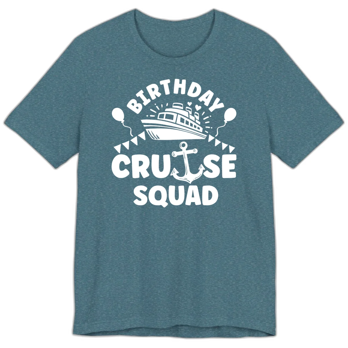 Birthday Cruise Squad Premium T-Shirt in Heather Deep Teal