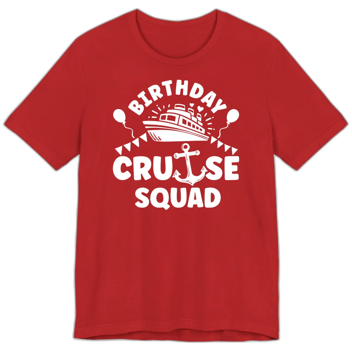 Birthday Cruise Squad Premium T-Shirt in Red