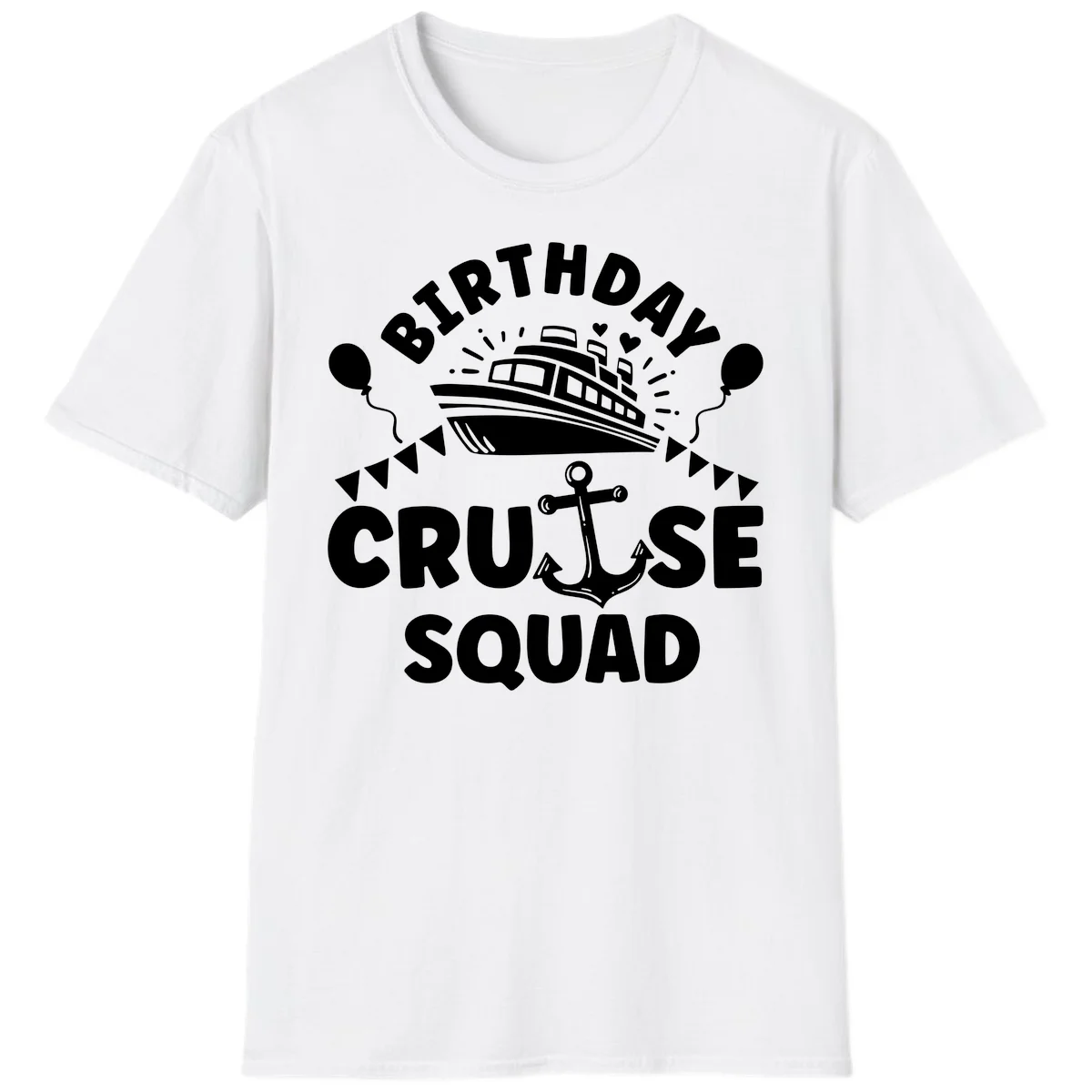 Birthday Cruise Squad T-Shirt in White