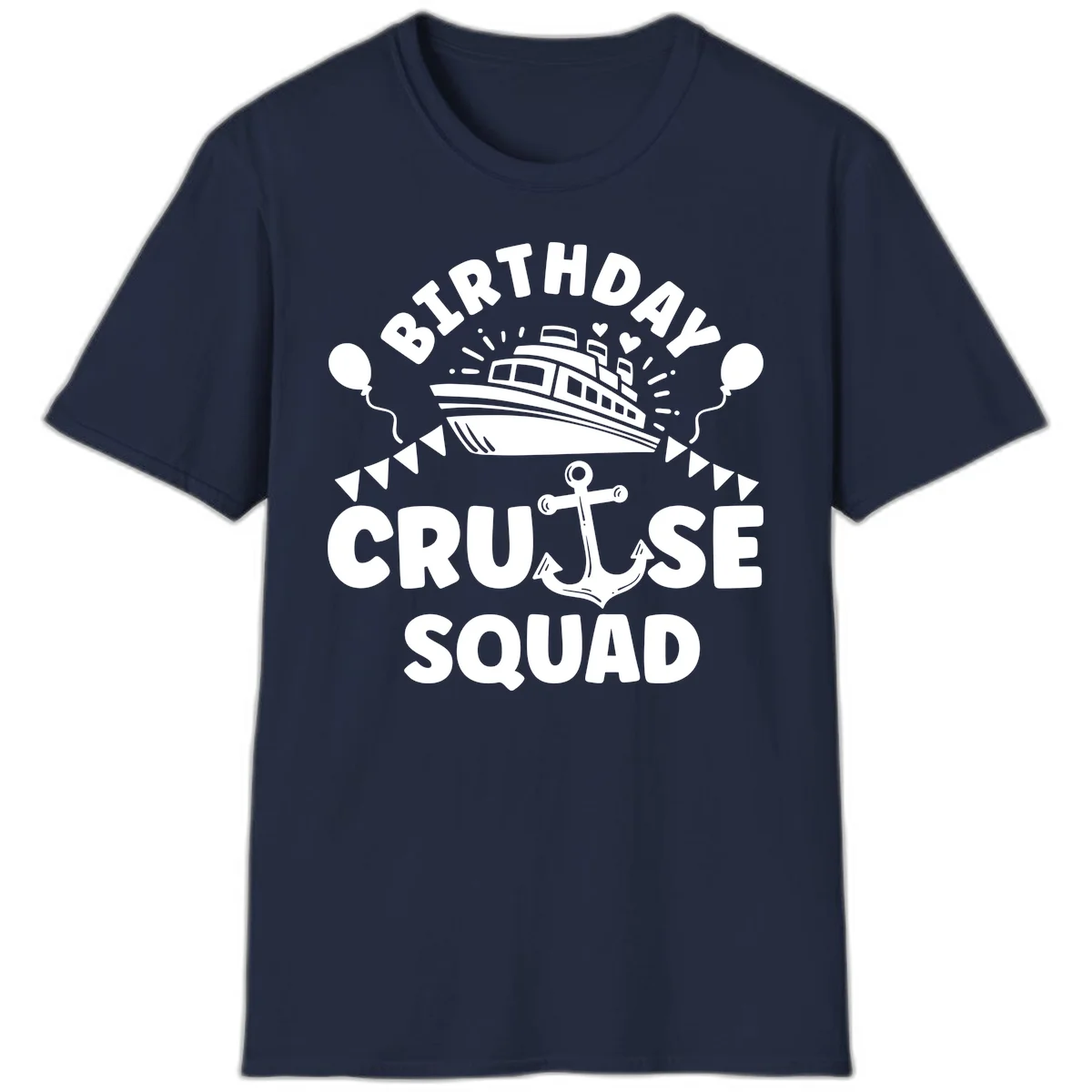 Birthday Cruise Squad T-Shirt in Navy