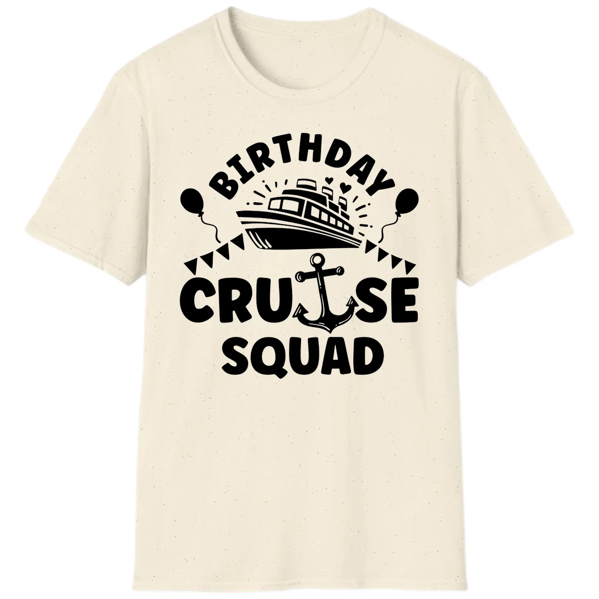 Birthday Cruise Squad T-Shirt in Natural