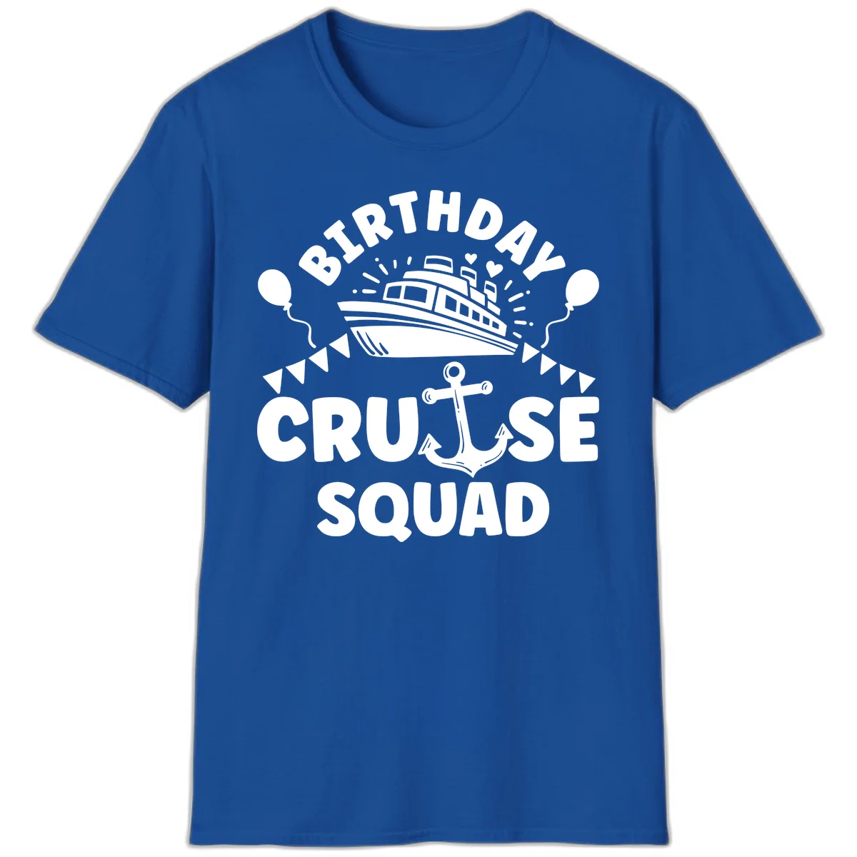 Birthday Cruise Squad T-Shirt in Royal