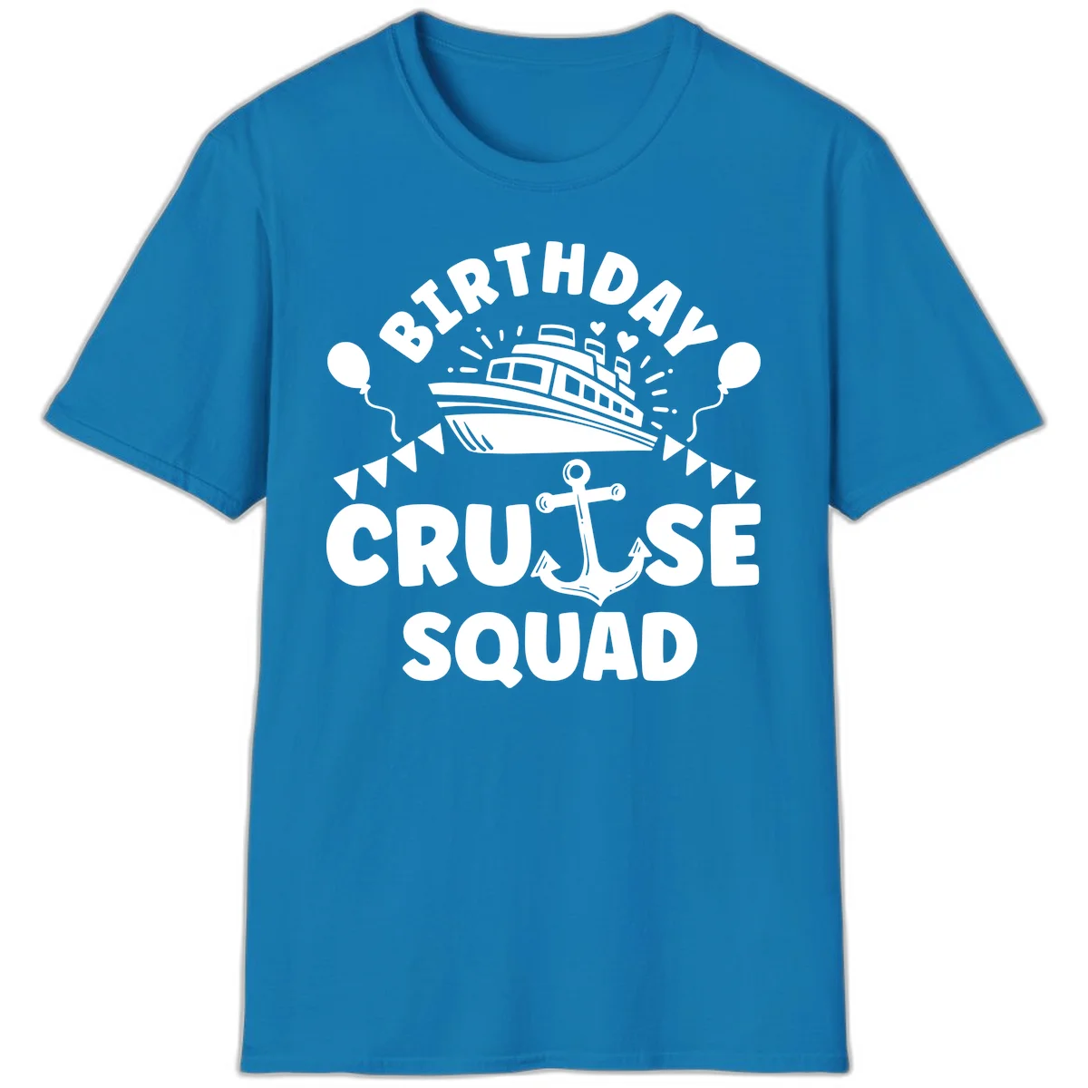 Birthday Cruise Squad T-Shirt in Sapphire