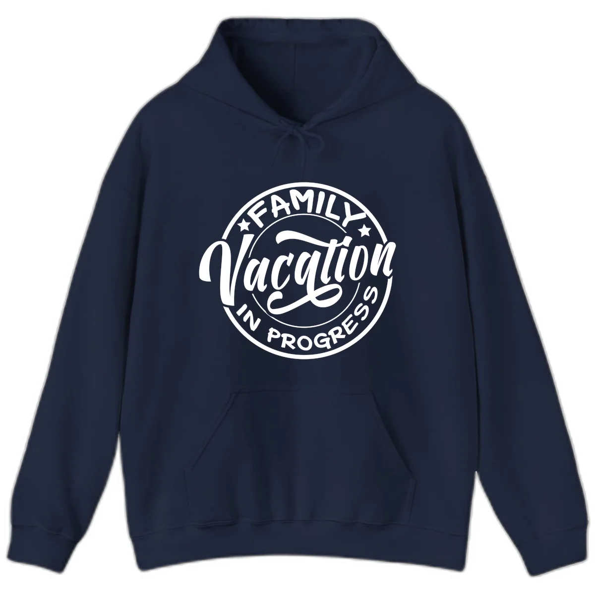 Family Vacation Badge Hoodie in Navy