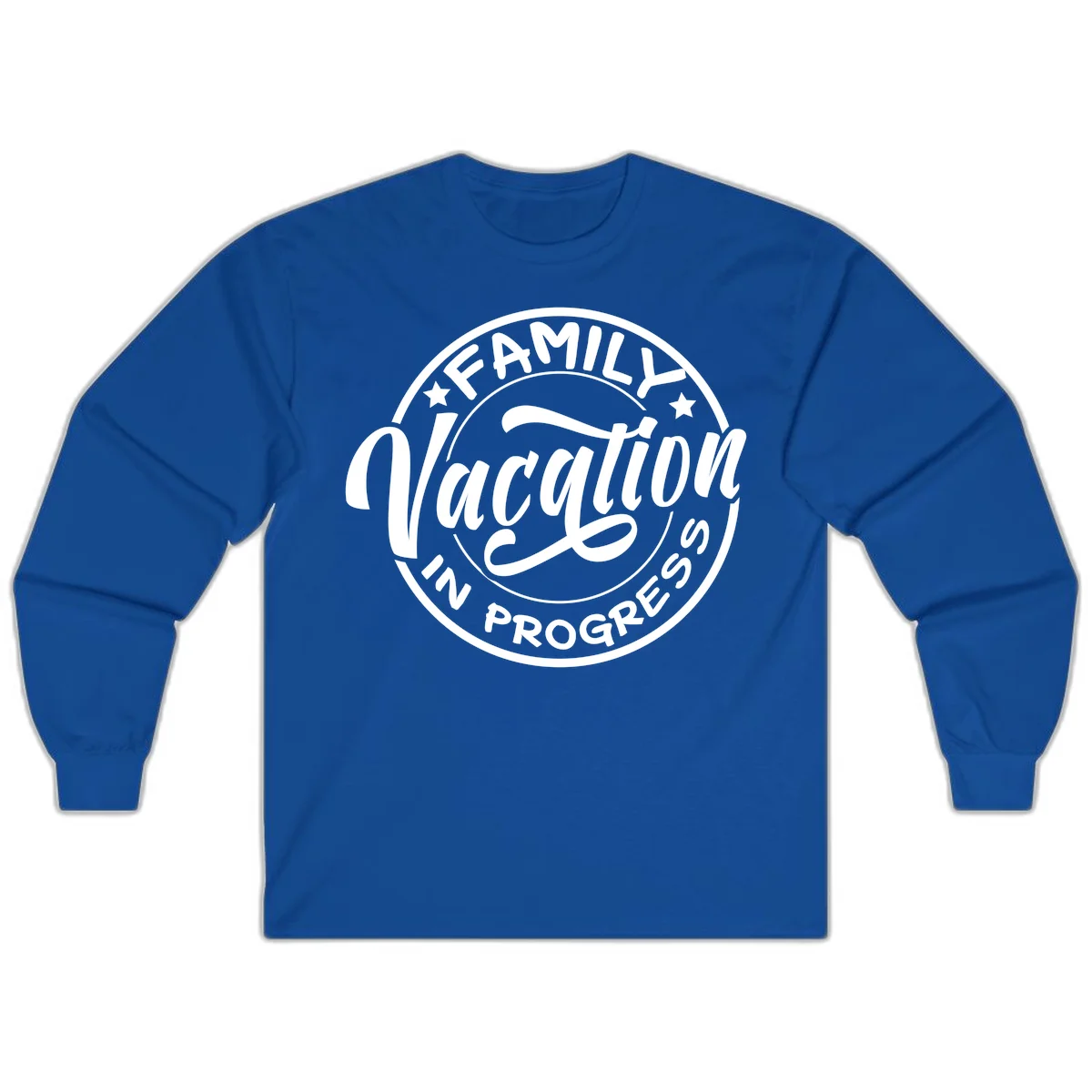 Family Vacation Badge Long Sleeve in Royal
