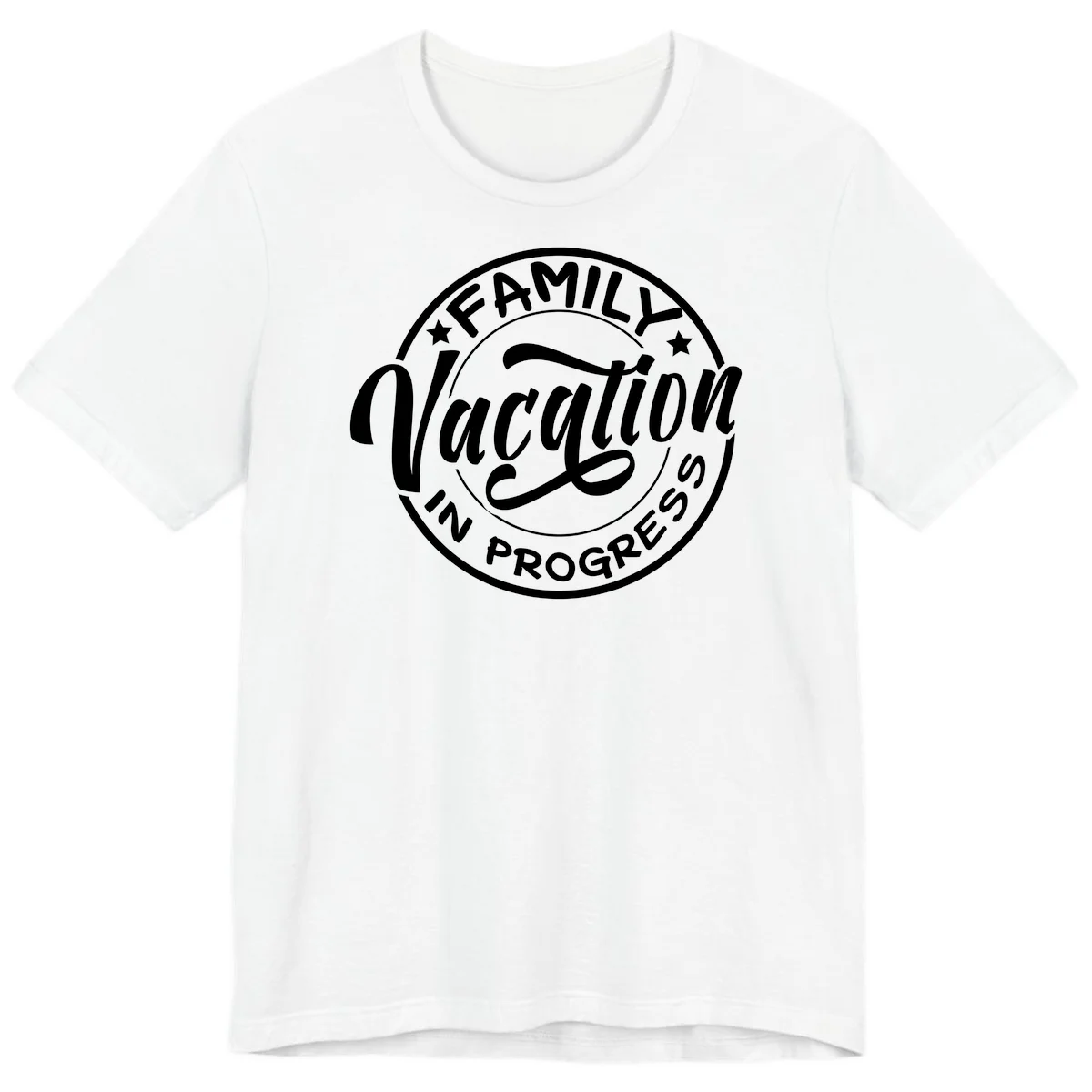 Family Vacation Badge Premium T-Shirt in White
