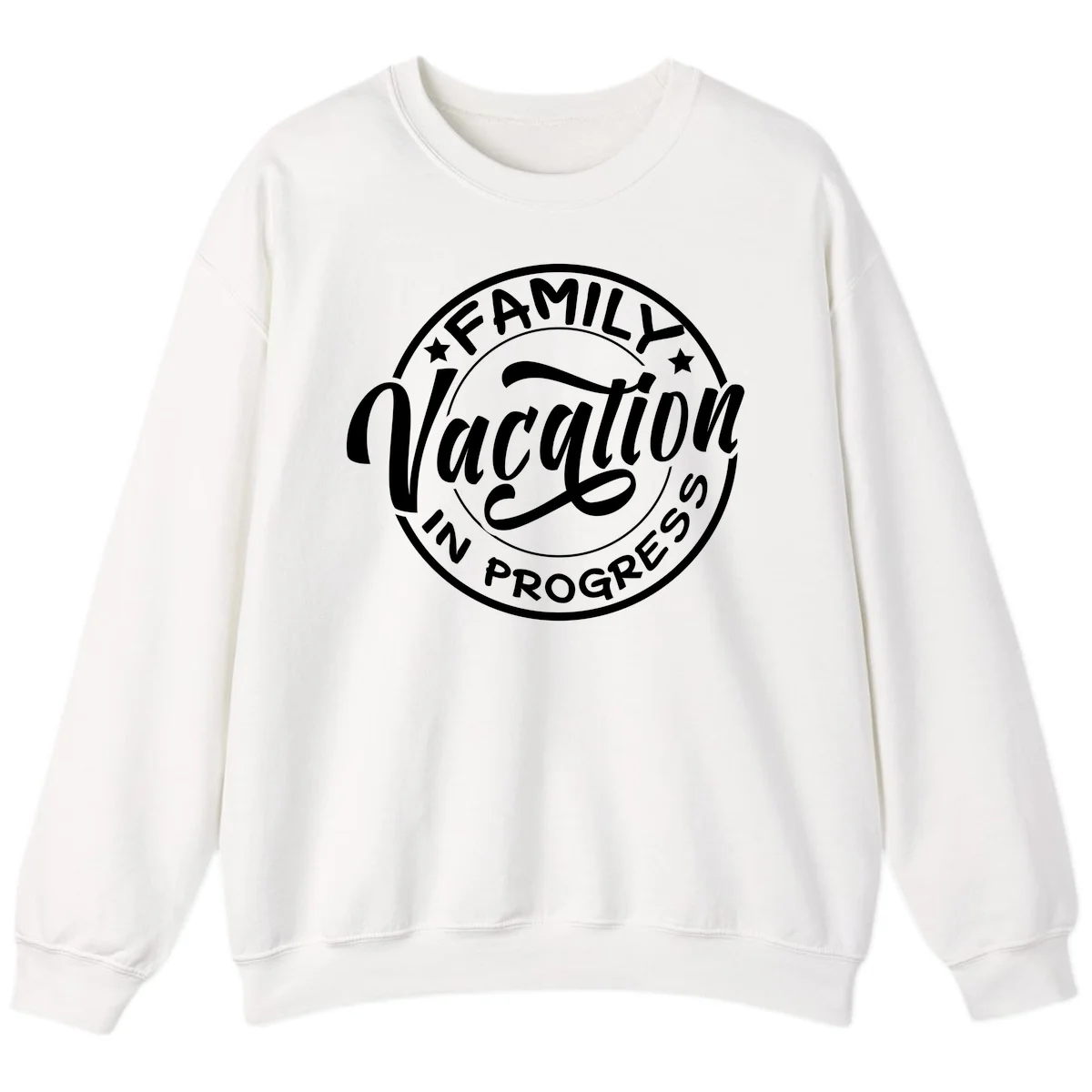 Family Vacation Badge Sweatshirt in White
