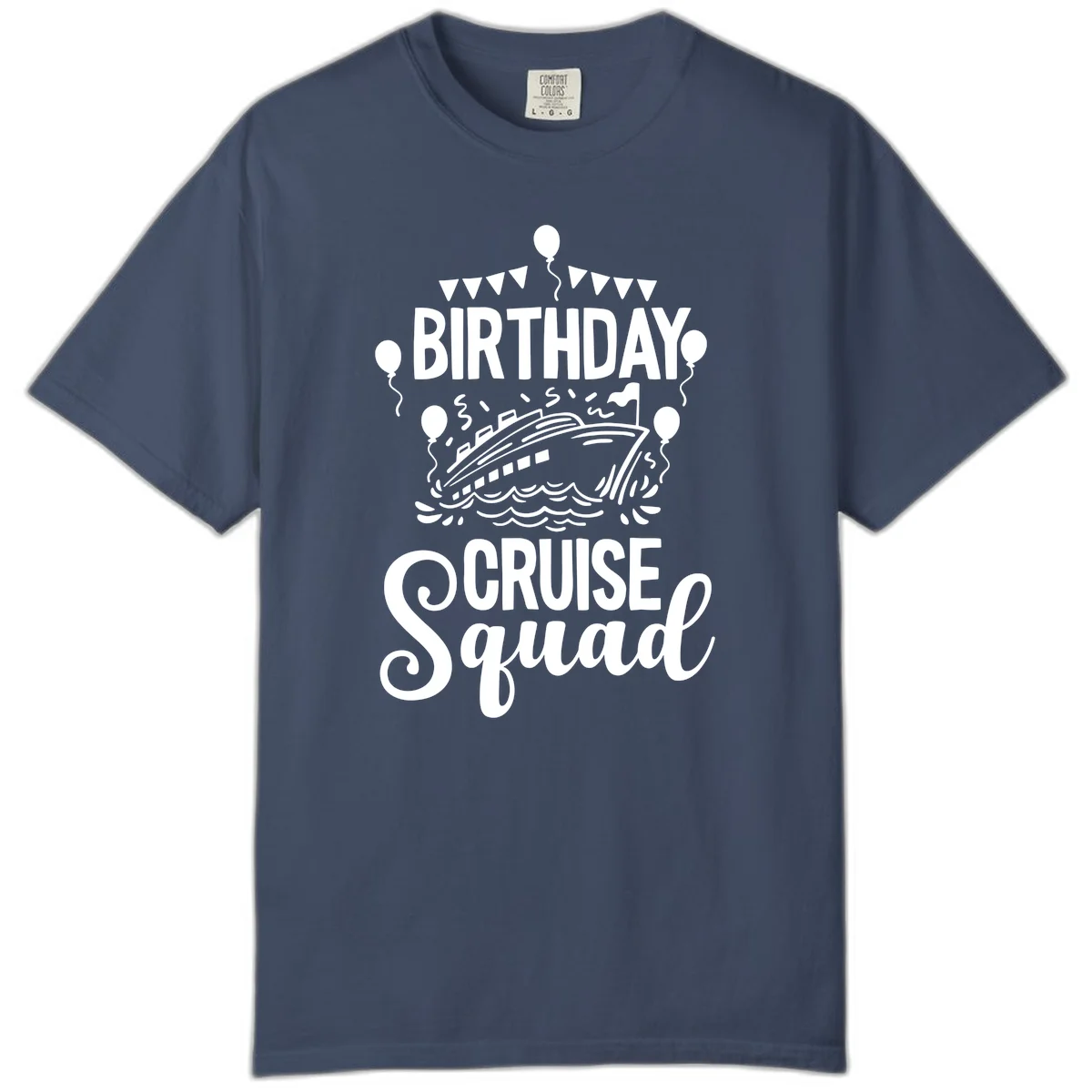 Birthday Cruise Squad Comfort Color T-Shirt in Midnight