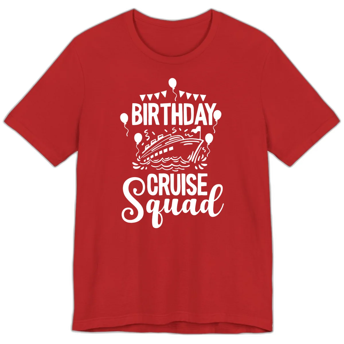 Birthday Cruise Squad Premium T-Shirt in Red