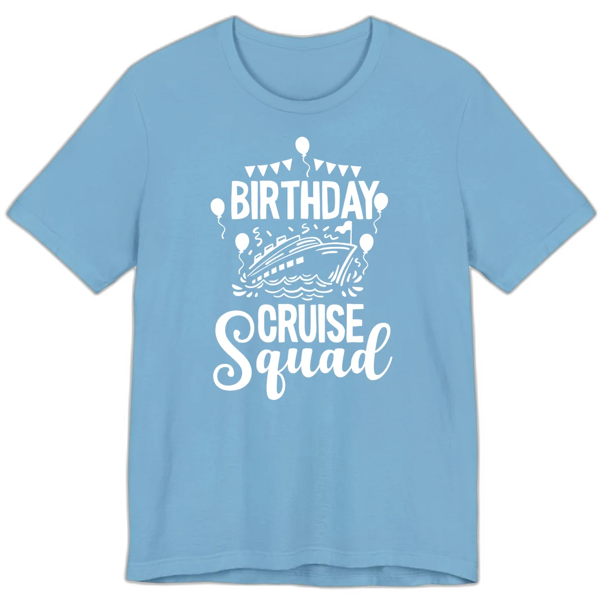 Birthday Cruise Squad Premium T-Shirt in Ocean Blue