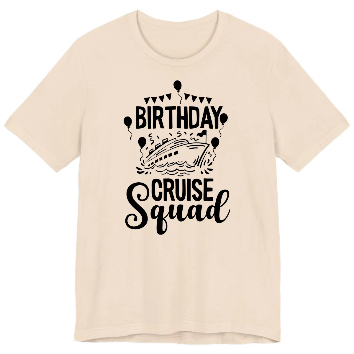 Birthday Cruise Squad Premium T-Shirt in Soft Cream