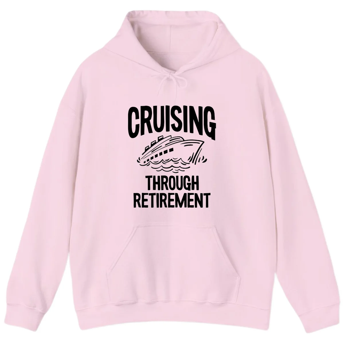 Cruising Through Retirement Hoodie in Light Pink