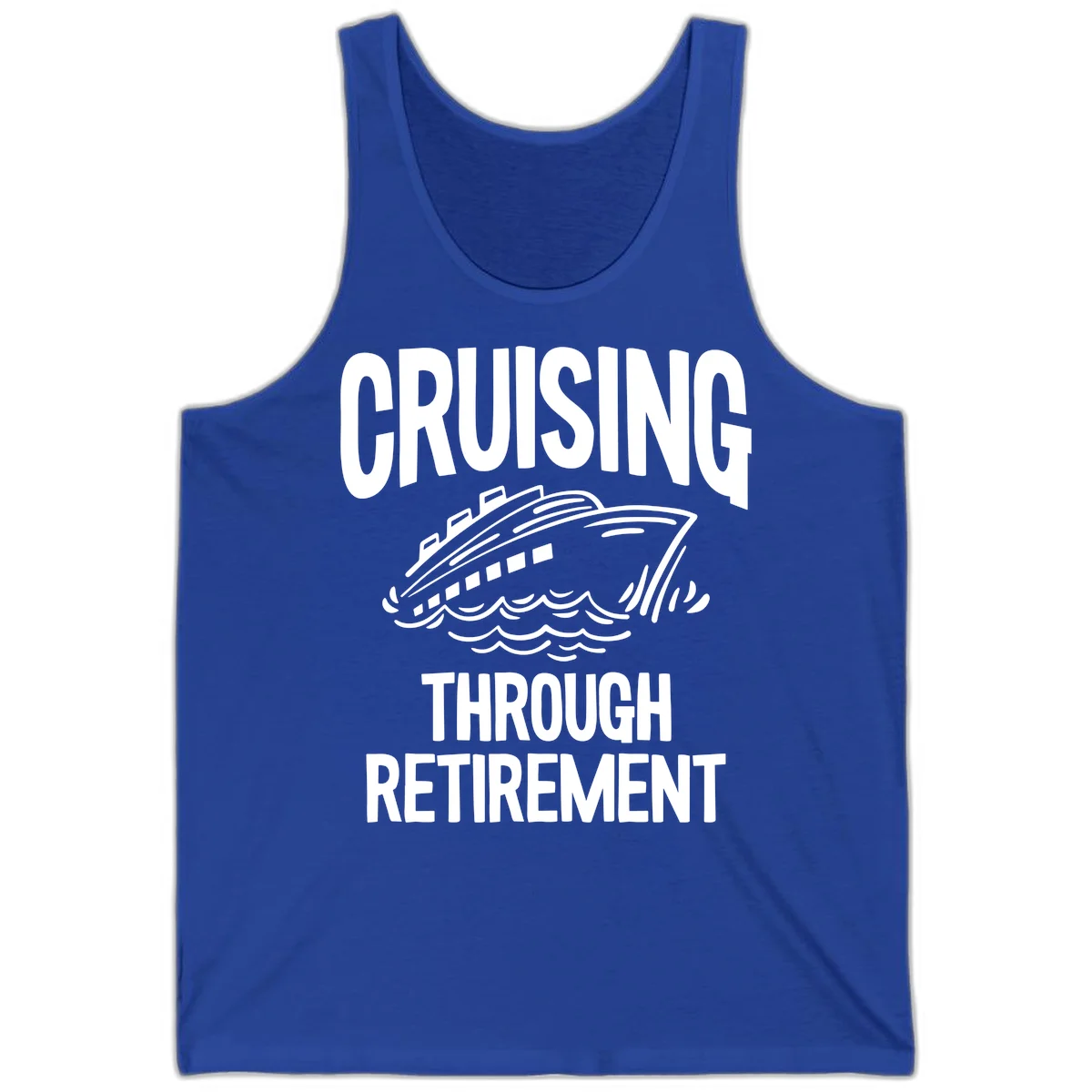 Cruising Through Retirement Tank Top in True Royal